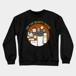 Resistor Beauty Inside Funny Electronics Crewneck Sweatshirt